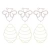 Yousheng 6 Pcs DIY Wreath Frame Metal Wreath Form Easter Rabbit Egg Bee Honeycomb Wire Frame for Wreath Crafting Holiday Hanging Decor