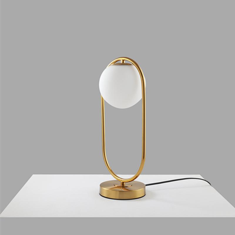 Creative Nordic Glass Ball LED Desktop Night Light Gold Home Bedroom Bedside Decorative USB Reading Table Lamp