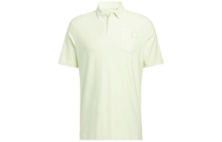 Adidas Polo Shirts Men s Green Polo Collar Moderate Straight Fit HA9119 L