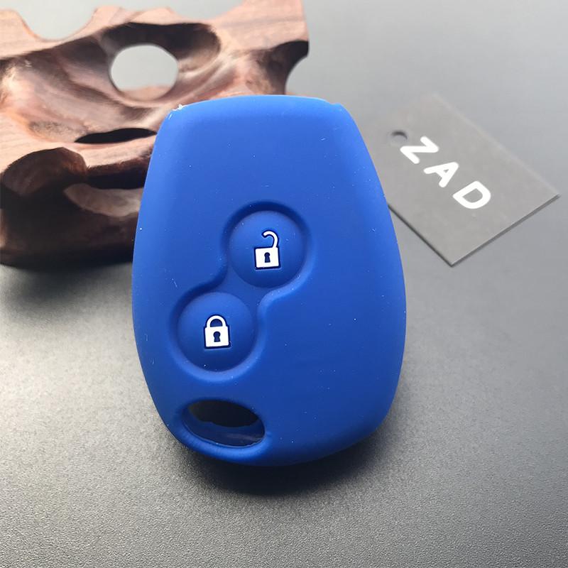 ZAD Siliconen Autosleutelhoesje Voor renault 2 knoppen Kangoo DACIA Scenic Megane Sandero Captur Twingo Modus afstandsbediening sleutelhoes