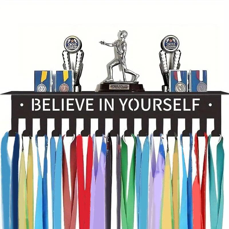 Medal Display Rack Metal Medal Hanger Holder Wall Mounted Large Capacity Award Holder For Race Soccer Basketball Sports Karate