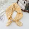 INS Baumwoll-Leinen Quadratisches Tuch Kirschblüten-Blumenmuster Halstuch Damen Foulard Kopftuch Damen Hijab Bandanas 68cm Quadratisches Tuch