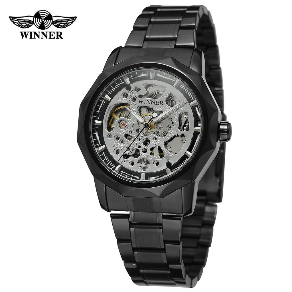 Winner Factory Gold Wrist Watch Custom Casual Montre Homme Saat Men Luxury Skeleton Automatic Men's Mechanical Watch