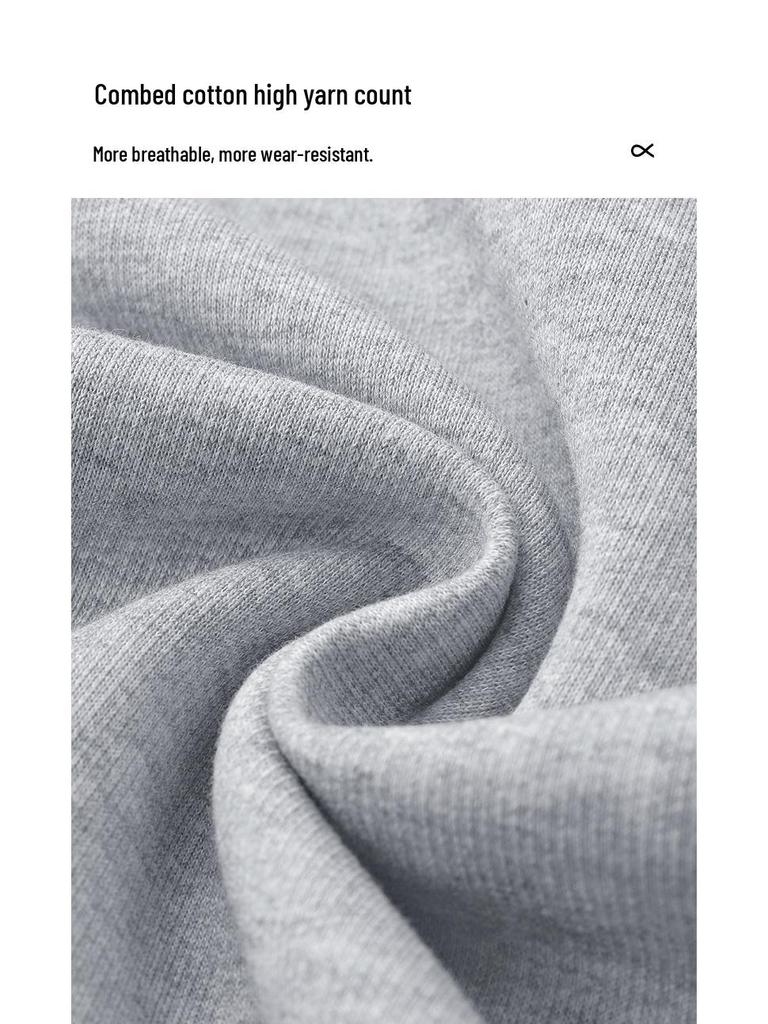 Men's Heavyweight Patchwork Raglan Hoodie: Autumn/Winter Round Neck Casual Layer Top (340G)