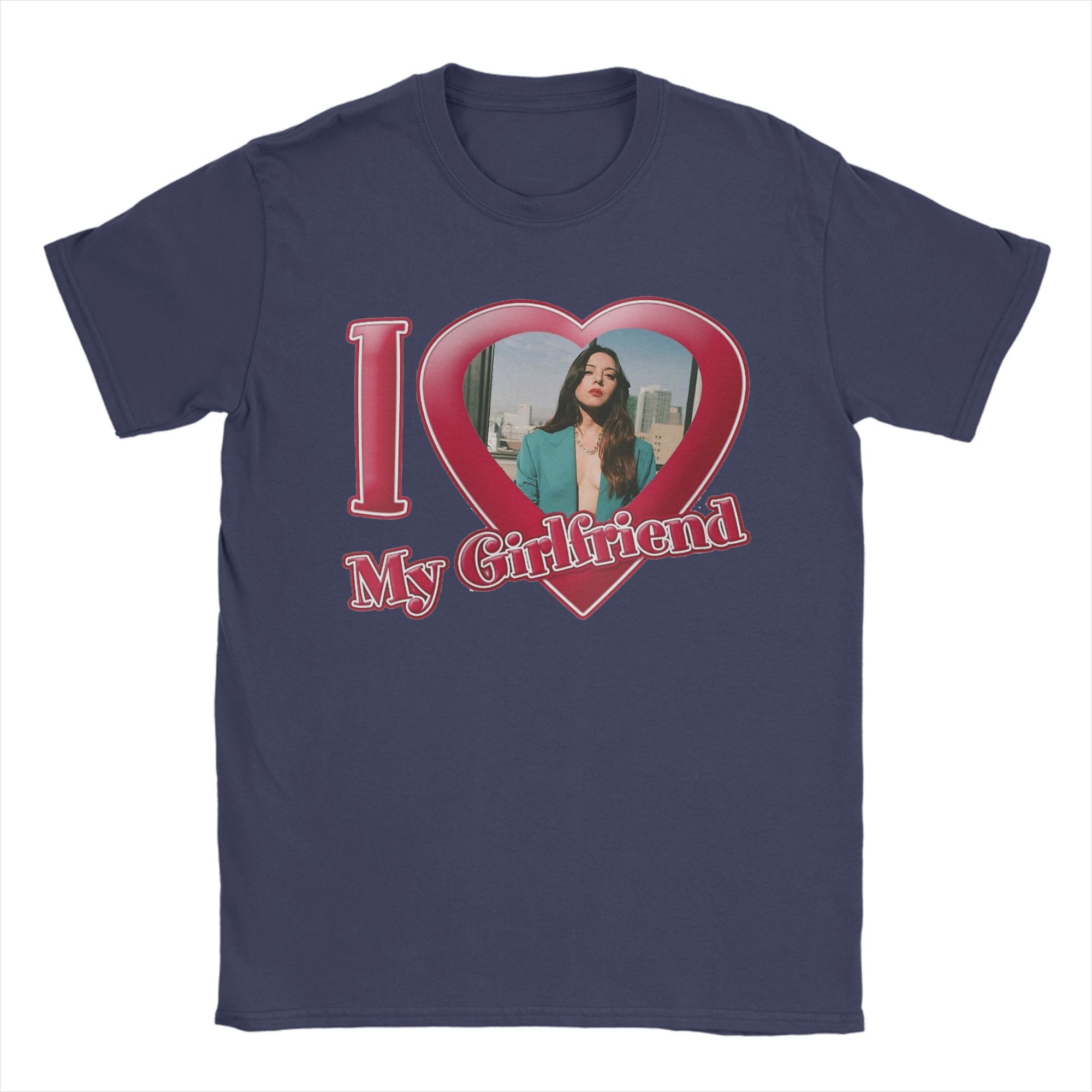 

I Love My Girlfriend Aubrey Plaza Green Witch T Shirt Unisexs Pure Cotton Humor TShirt O Neck Tee Shirt Short Sleeve Clothes 4XL