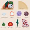 Montessori Pizza Puzzle Spielzeug Simuliertes Lebensmittel Spielzeug Rollenspiel Pizza Filz Küchenspielset für Kleinkinder und Kinder ab 3 Jahren