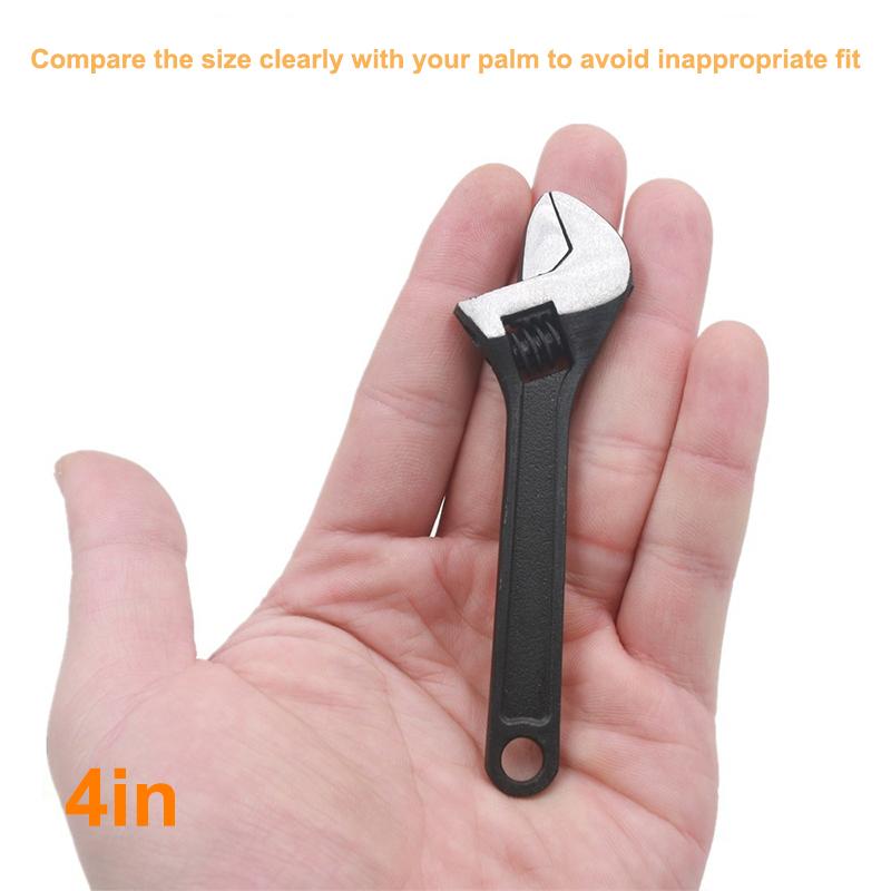 Small Carbon Steel Adjustable Monkey Wrench Tool, 1Pc Shifting Spanner