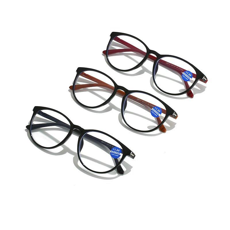 Reading Glasses Men Women Vintage Anti Blue Light Presbyopic Eyeglasses Round Full Frame Eyewear +0.5 +1.0 +1.5 +2.0 +2.5 ~ +4.0