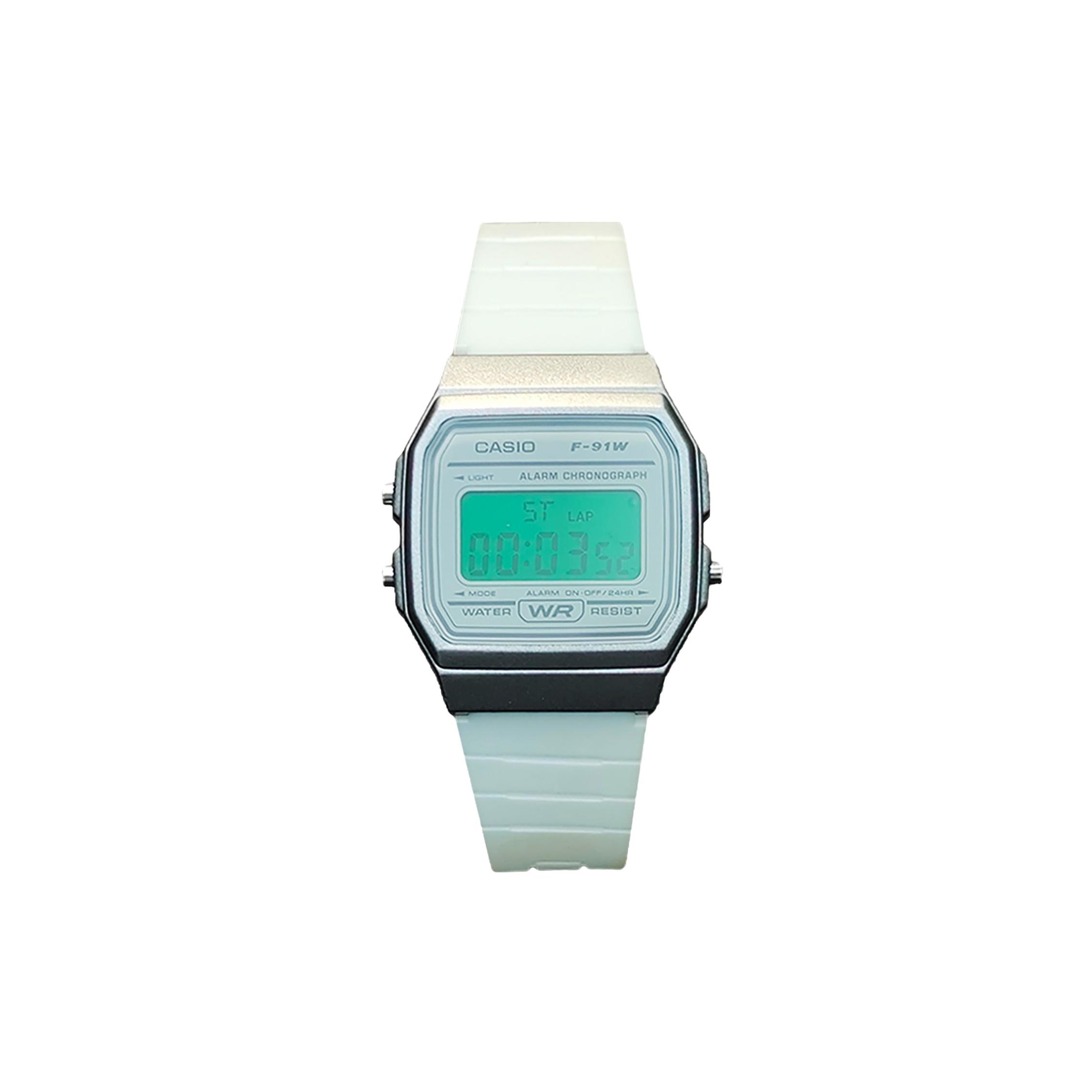 

CASIO Custom Collection Quartz Movement Resin Strap Watch Women s Watch White Dial F-91WS-7(Watch5--) White Strap