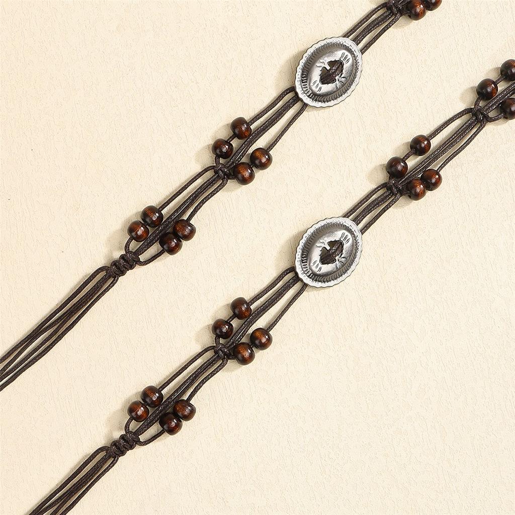 Artisan Brown Beaded Waist Jewelry Waistband Body Chain For Women Men Retro Fashion Decoration