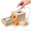 Montessori Holzspielzeug: Frühe Bildung Entwicklungsbox mit runder Schublade für Kinder