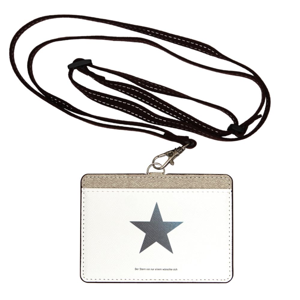 

Grand Sanc Dunkler Sterm ID Card Holder with Neck Strap [White] Name Tag Holder, Employee ID Card Holder, Neck Strap, Pass Case, Commuter Pass Case