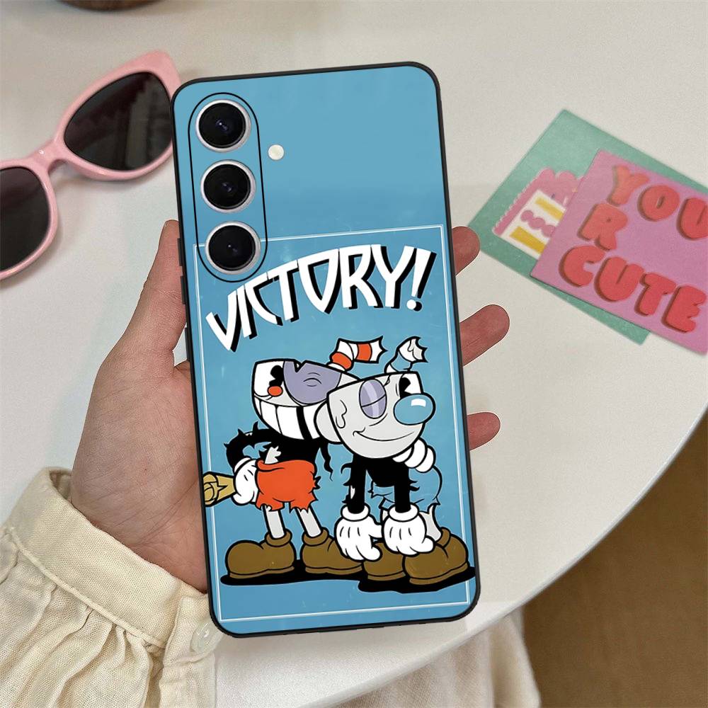 C-Cuphead Klasická hra Pouzdro na telefon Pro Samsung S 24 Fe 25 Ultra Plus 20 Lite 21 30 22 23 24 22 Ultra 5G Fundas
