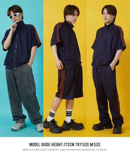 [IMPROVES] [SIDEWAYSTANCE] Line Jersey Short Sleeve Track Jacket