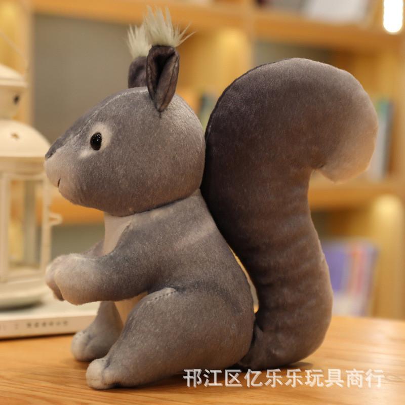 Squirrel Toy Plush Animal Stuffed Field Mouse Doll Bedroom Decoration Gift Kids