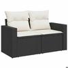 VidaXL Garden Lounge Set 6 Pcs with Cushions Black Braided Resin 3267266