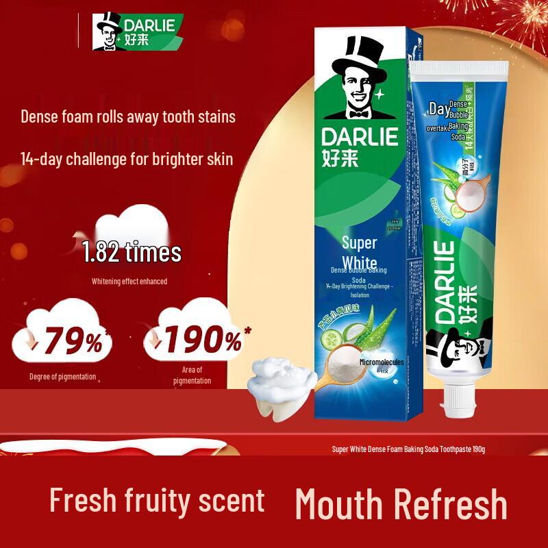 

Darlie Ultra White Baking Soda Aloe Cucumber Toothpaste, 190g