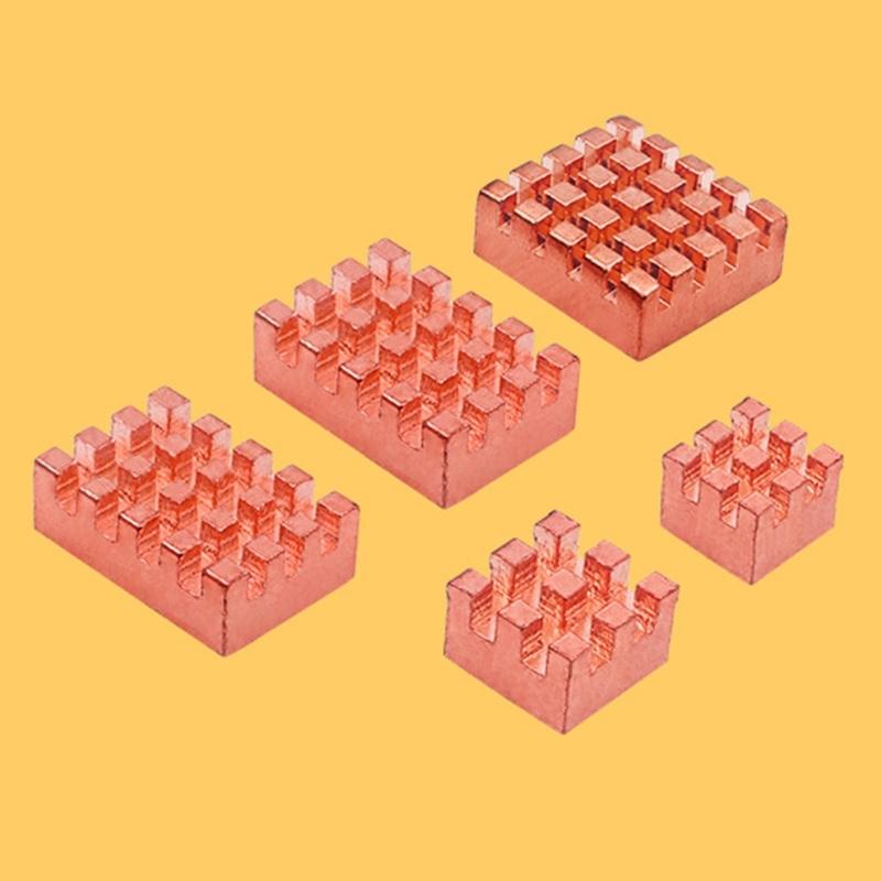 Efficient Cooling Pad Copper Heatsinks 5Pcs Pack For Banana Pi OpenWrtOne Cooling Long Use for Development Board