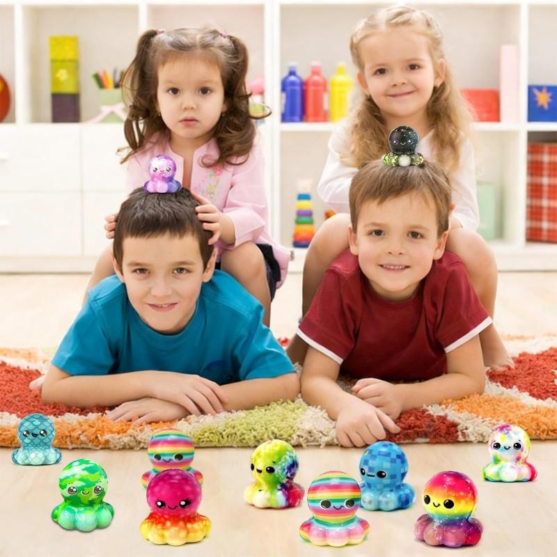 Octopus Slow Squeeze Squishies Fidget Toys For Adults Kids, Soft Slow Stress Balls Relief Fidget Toys For Birthday Easter Party