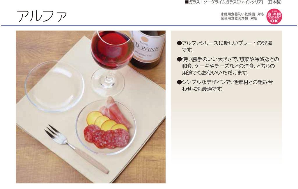 Toyo Sasaki Glass Alpha Plates, 12" Set of 6, Made in Japan, Dishwasher Safe, Small Round Plates, Side Plates, Glass Dishes, Tableware, P-19310