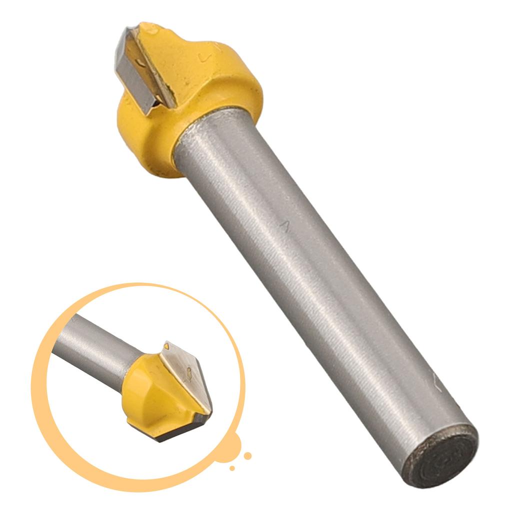 Excellent Physical Properties Router Bit Chamfer Concentricity Degree V Shaped Flat Head High Strength V Shaped