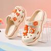 Eva Breathable Summer Girls Sandals With Nonslip Cartoon Design In Soft Colors