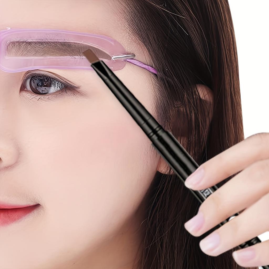 8 In 1 Reusable Eyebrow Stencil Beauty Makeup Brow Stamp Template Eyebrows Shape Set Eye Brow Makeup Tools