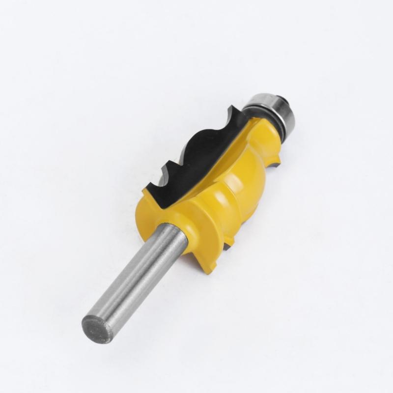 Frez do drewna z chwytem 6 mm, żółty ogon ryby, narzędzie frezarskie z twardego metalu, frez do gładkich podłokietników meblowych, rzemiosła