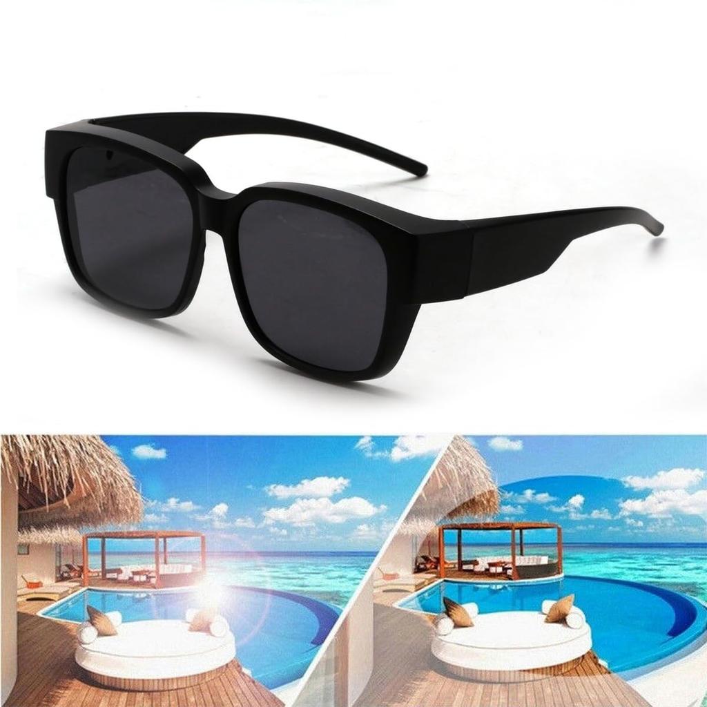 VANANA Over-the-Eye Sunglasses with Polarized Lenses, UV400 Protection, for Men and Women, Lightweight Full-Coverage Frame, for Driving, Fishing, and