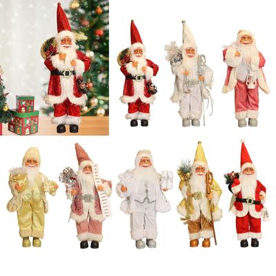 Santa Claus Figurine Doll Christmas Doll Santa Doll for Home Table Bedroom