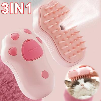 3 In 1 Pet Brush Cat Steam Brush Comb Dog Brush Electric Spray Cat Hair Brushes Massage Pet Grooming Hair Removal Combs