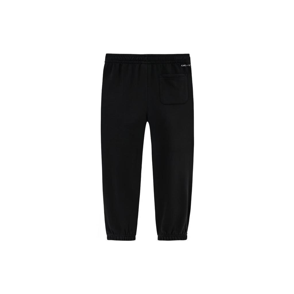 Nike Casual Pants Kids Elastic Logo Print Straight Leg Knit Long Pants Kids bottoms Black NY2342059GS-001