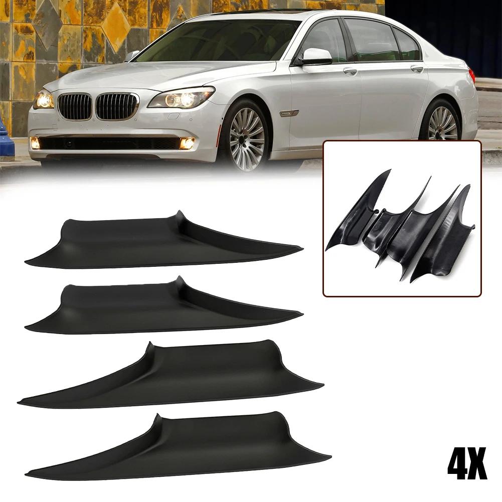 4x Car Inner Door Pull Handle Covers For For BMW 7' F01/F02 2008-2015 Sleek Matte Black Finish 51419115501 Interior Door Handles