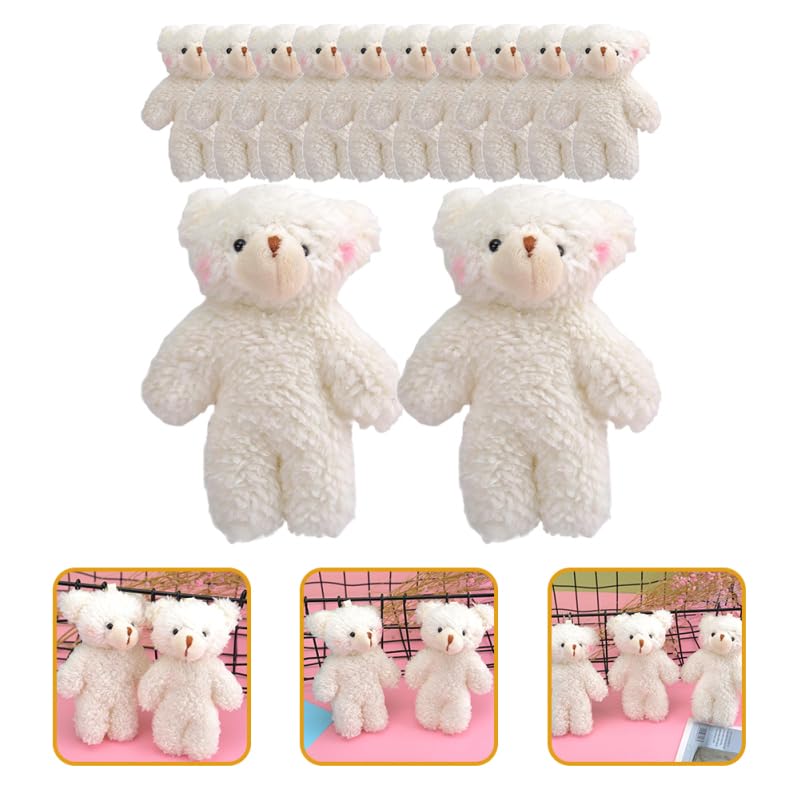 HOLIDYOYO 12-Piece Set Mini Teddy Bear Keychains, Bag Charms, Car Hanging Accessories for Women, Approx. 4.7 x 2.4 x 1.6 Inches