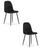 PADVA Chair - Black Velvet / Black Legs X 2