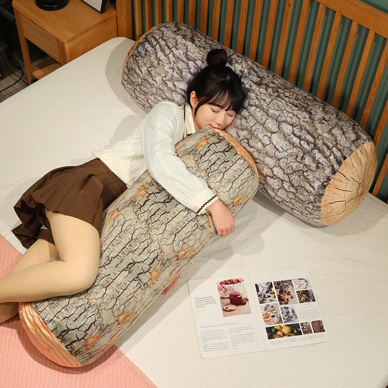 New 1cp Creative Stump Pillow Simulation Wood Stump Pillow Plush Toy Big Tree Pillow Cushion Pillow Birthday Gift Neck Pillow