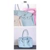Borsa a tracolla da pendolare in vera pelle, nuova, bella, da ascella, grande capacità, borsa a mano in pelle di mucca, borsa platino divertente