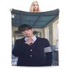 Cha Eun Woo Flannel Blanket Winter  Warm Soft Throw Blanket for Child Home Decor Fluffy Bedspread Sofa Bed Cover