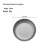High-End Antibacterial Titanium Dinner Plate: Food-Grade, Multi-Functional, Round, Portable for Household and Outdoor Camping.