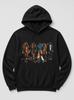 Cowboy With Horses Western Hoodie Black Graphic Sweatshirt