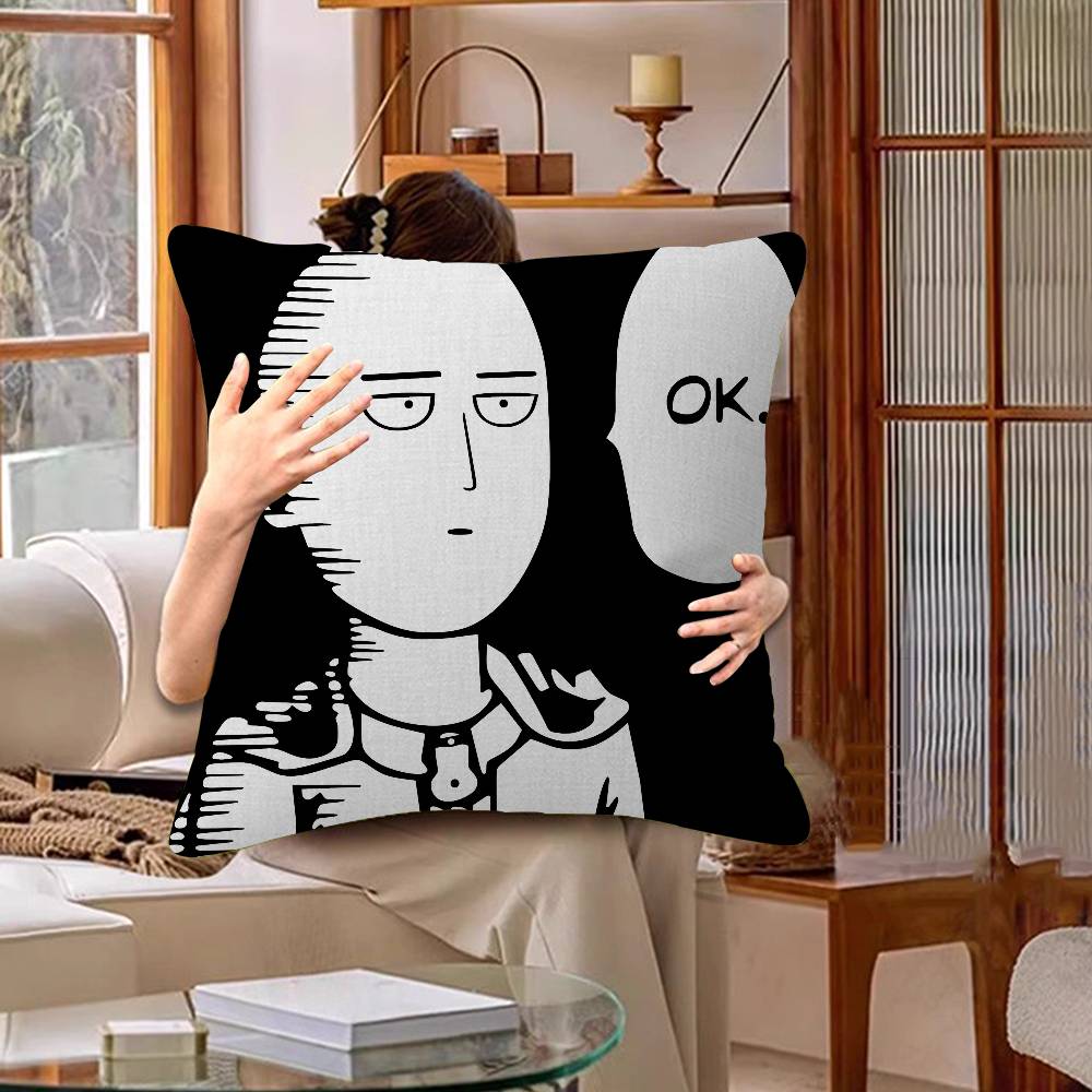 pc Funny OOne PPunch Man anime Maple Design Cushion Cover Happy Autumn Harvest decor Holiday Decorati Pillow Cover