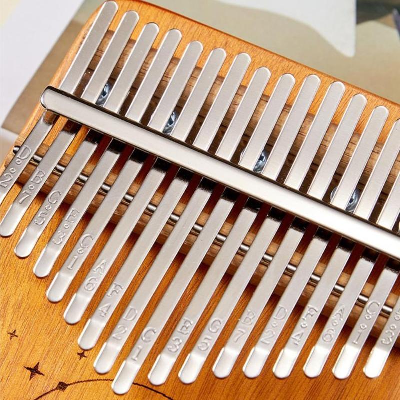 Mini Kalimba Wood Thumb Piano Portable 17 Keys Mini Kalimba for Kids, Adults & Beginners Finger Piano with Tuning Hammer