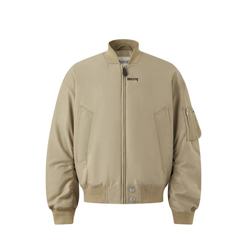 CHINISM Embroidered MA1 Retro Bomber Jacket L