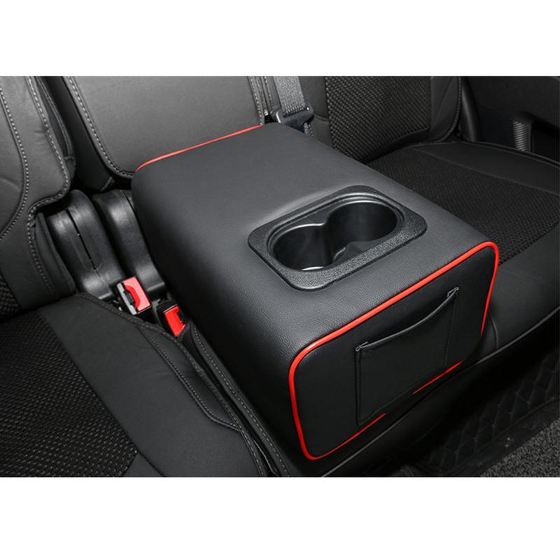 Universal Car Rear Seat Armrest 2 Row Console Box With Cup Holder Arm Rest Backseat Armrest Console Box For Ford All Cars