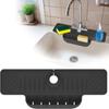 With Sponge Holder Kitchen Faucet Mat Silicone Sink Sponge Holder Sink Splash Guard Pad  Bathroom