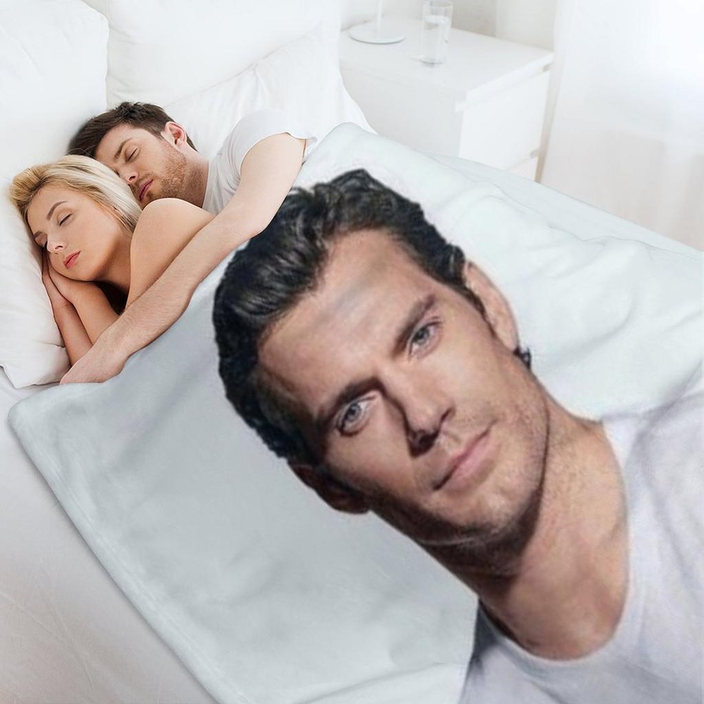 New henry cavill Throw Blanket Cute Furry For Decorative Sofa Designers Blankets