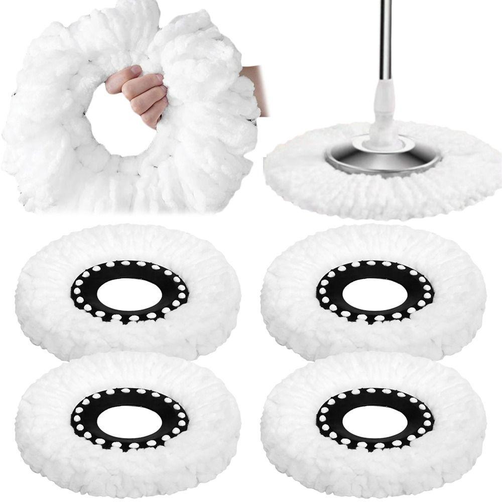 1pc Microfiber Spin Mop Replacement Head Standard Size Round Shape Spin Mop Refills Washable Reusable Mop Head Replacement