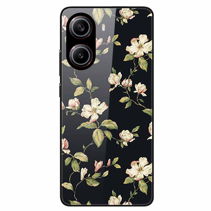 For Poco X7 Pro 5G Case Flower Hard Back Cover Tempered Glass Cases for Xiaomi Poco X 7 Pro X7Pro Hard Shells PocoX7Pro 2025 New