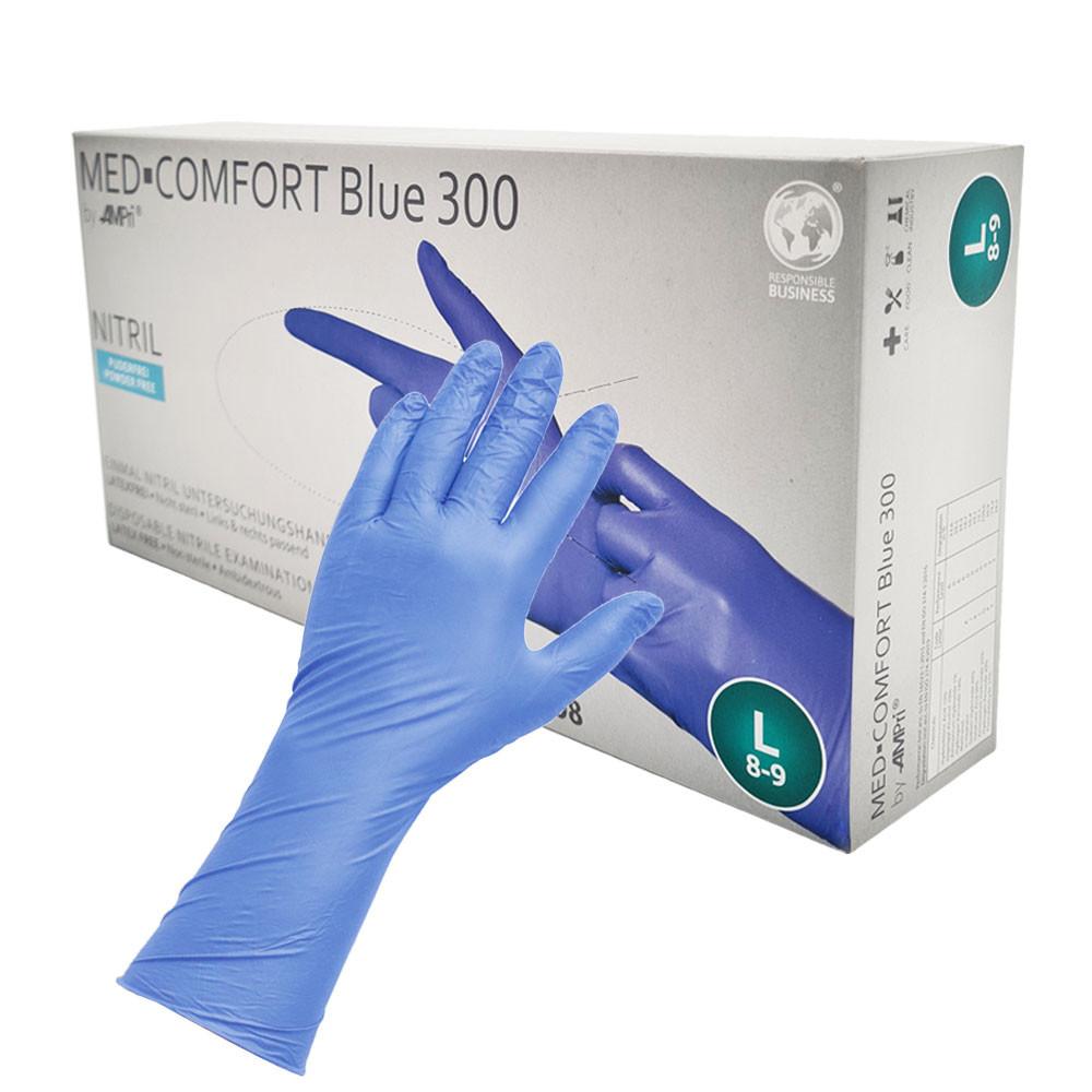 Nitrile Gloves Blue Ampri Blue 300 100 Pieces