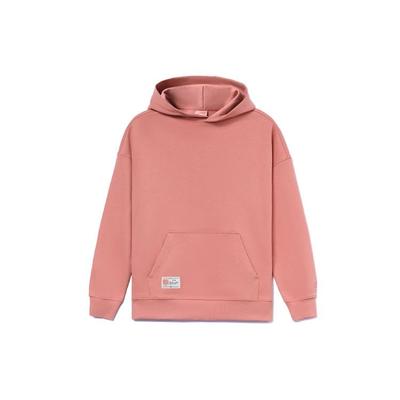 Li Ning Sportowa Seria Trendów Małe Logo Kieszeń Jednolity Kolor Luźna Bluza z Kapturem Pulower z Długim Rękawem Męska bluza Różowa AWDR869-3